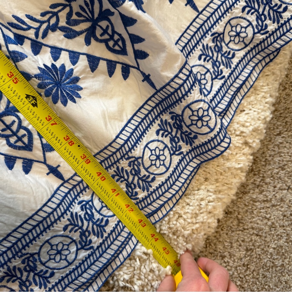 Zara Santorini Embroidered White Tunic Dress - Picture 7 of 8